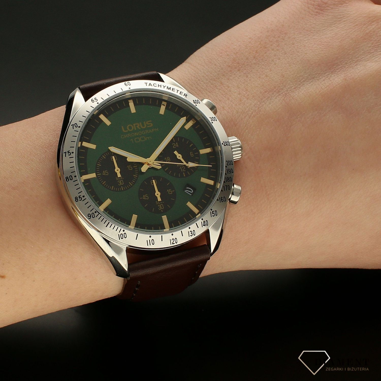 Zegarek męski na pasku Lorus 'Elegancki chronograf' RT375HX9 ✓ Zegarek z grawerem.jpg