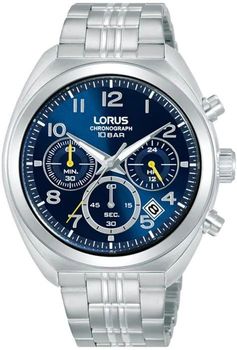 Zegarek męski Lorus RT389KX9 Sports Chronograph – stalowa bransoleta, niebieska tarcza.jpg