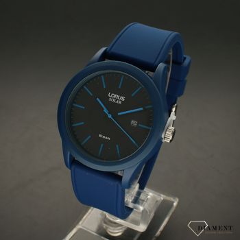 Zegarek męski na niebieskim pasku silikonowym zasilany solarnie RX305AX9.  (2).jpg