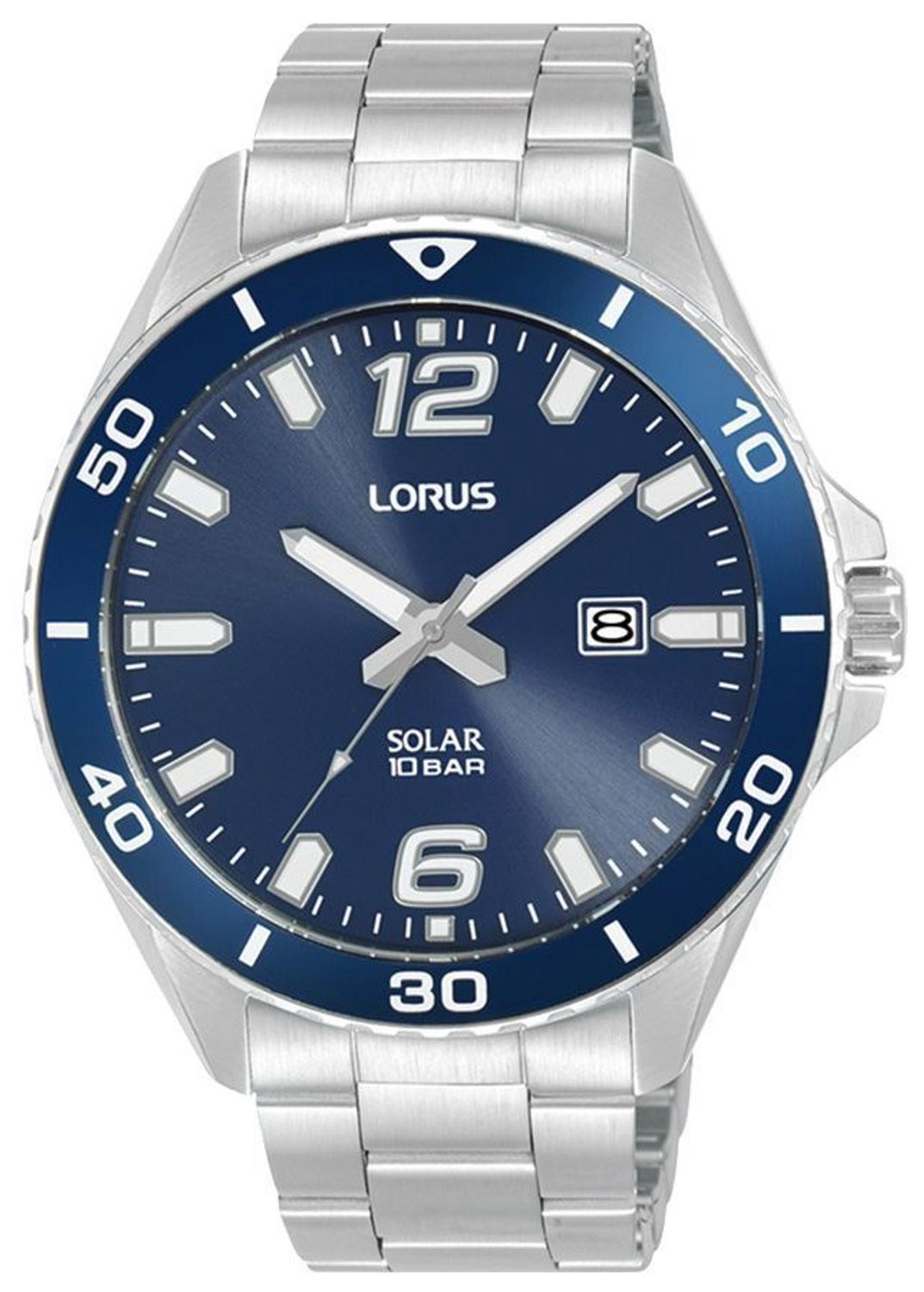 Zegarek męski Lorus Solar Classic RX361AX9. Zegarek męski Lorus. Zegarek męski na bransolecie. Męski zegarek solarny. Męski zegarek Lorus na prezent..jpg