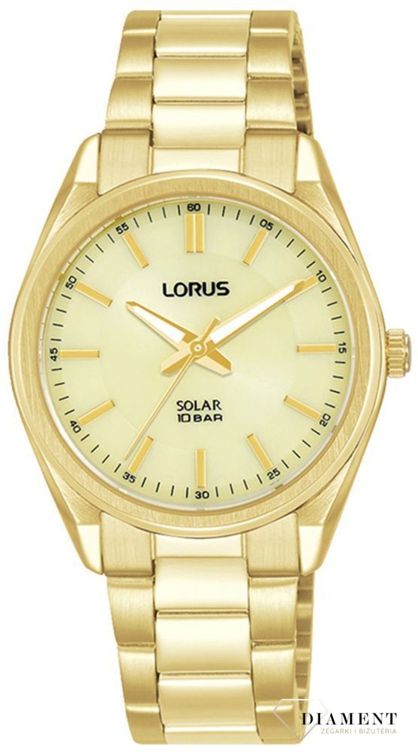 Zegarek damski na bransolecie w kolorze zlotym solar Lorus RY516AX9.jpg