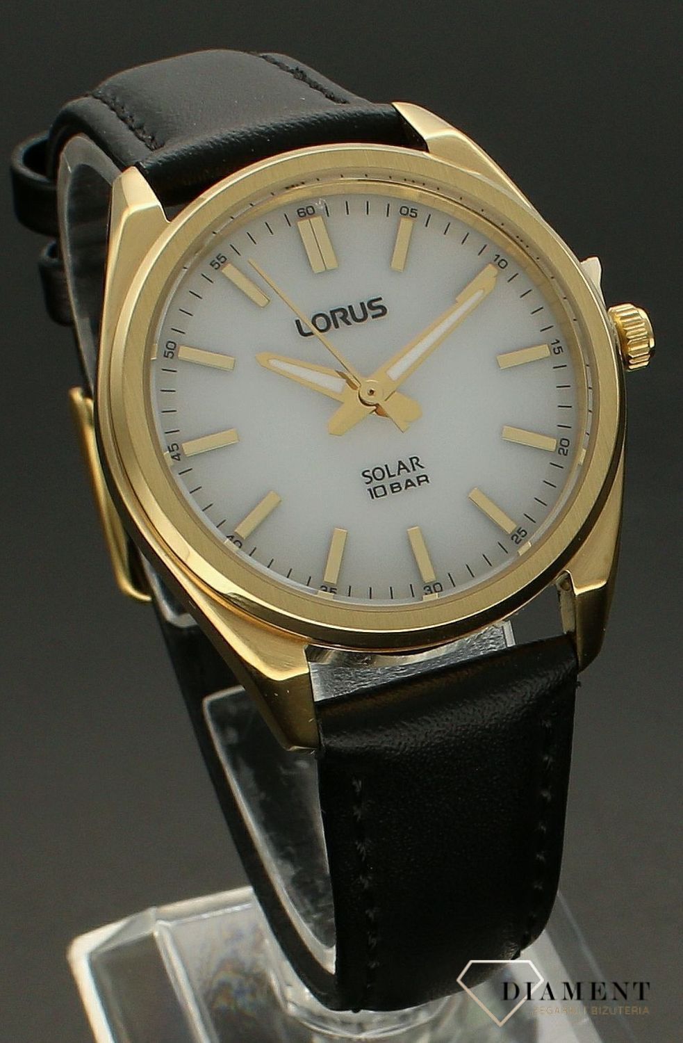 Zegarek damski solar na skórzanym pasku Loru. Zegarek damski na bransolecie z pozłacanymi elementami Lorus z białą tarczą RY518AX i szkłem mineralnym. Autoryzowany sklep Kurier Gratis 24h Gwarancja najniższej ceny Grawer 0złZwrot 30 dni Negocjacje.jpg