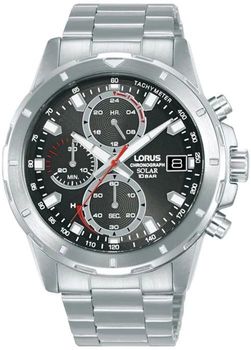 Zegarek męski Lorus RZ601AX9 Chronograph Solar – czarna tarcza, stalowa bransoleta.jpg