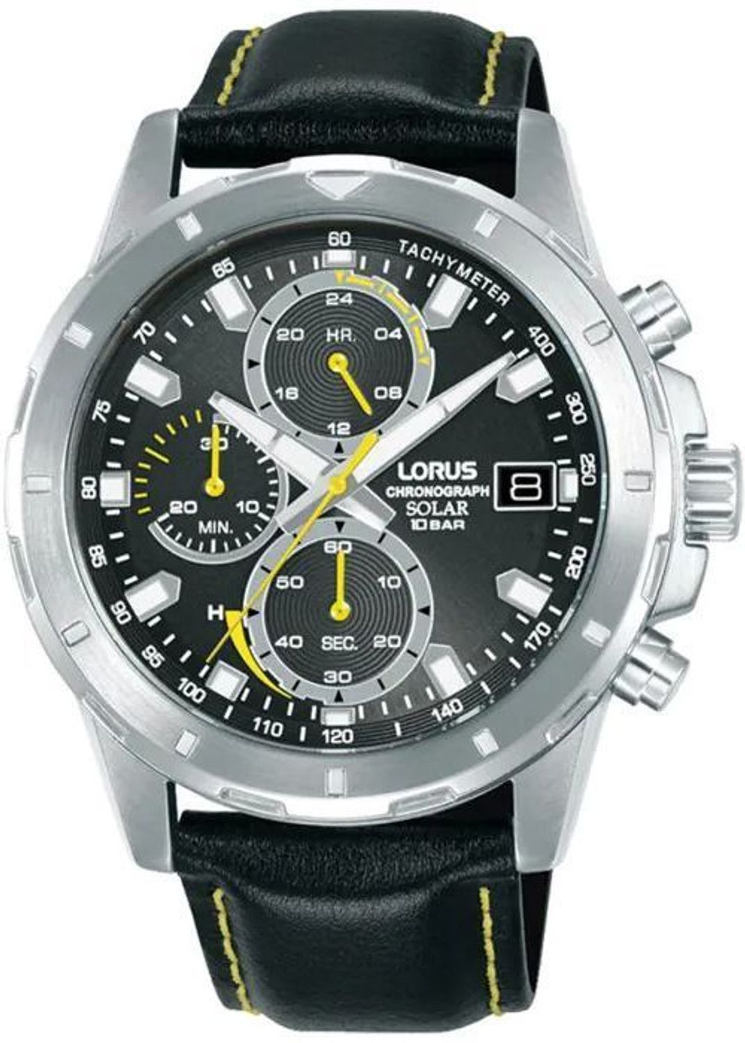 Zegarek męski Lorus RZ609AX9 Chronograph Solar na pasku skórzanym.jpg