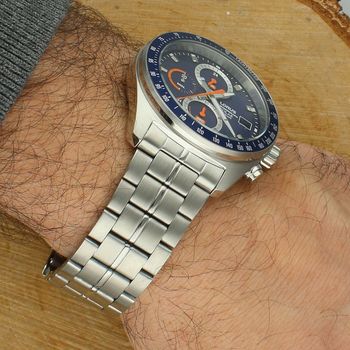 Zegarek męski Lorus RZ617AX-9 – bransoleta, niebieska tarcza, pomarańczowe akcenty lorus.jpg