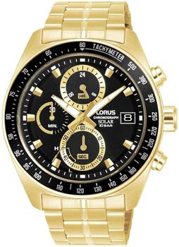 Lorus RZ622AX9 Sports Solar Chronograph – zegarek męski solarny, złoty, chronograf, 100 m.jpg