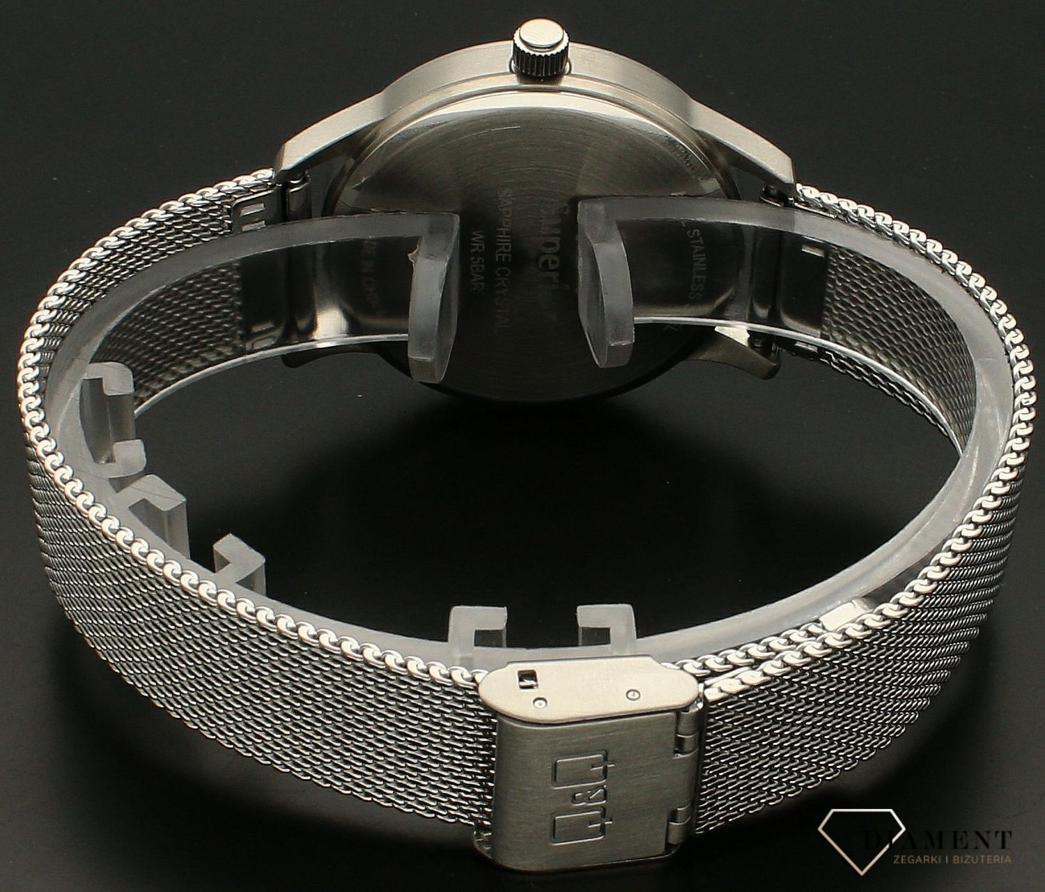 Zegarek damski Q&Q na bransolecie biżuteryjnej S03A-001V. Zegarek damski na bransolecie. Zegarek na srebrnej bransolecie. Zegarek z wyraźną tarczą. Idealny zegarek na prezent dla kobiety..jpg