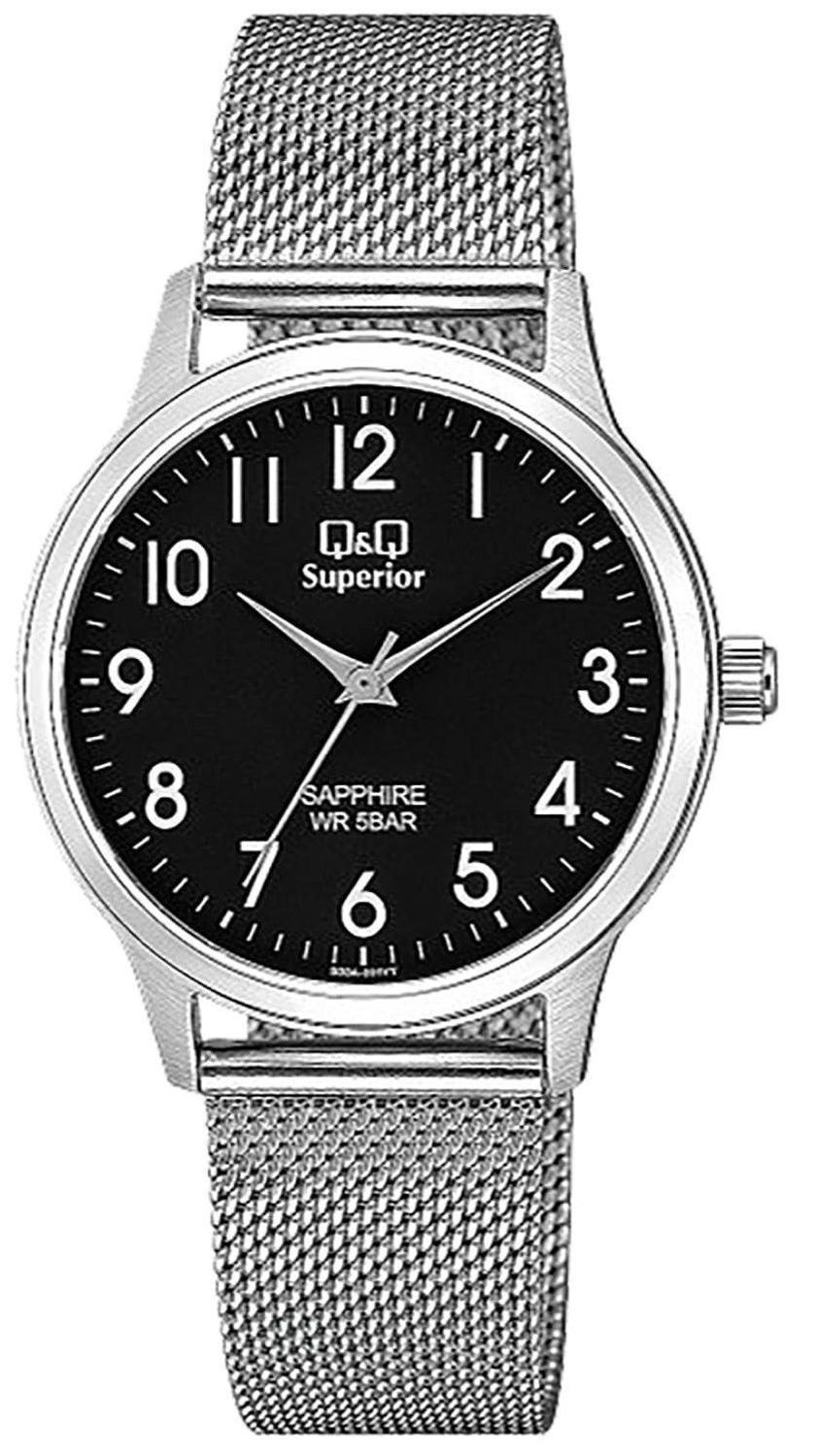 Zegarek damski Q&Q na bransolecie biżuteryjnej S03A-001V. Zegarek damski na bransolecie. Zegarek na srebrnej bransolecie. Zegarek z wyraźną tarczą. Idealny zegarek na prezent dla kobiety..jpg