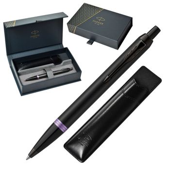 Długopis Parker Jotter S0828080 – czarny z fioletową wstawką, chromowanymi detalami i czarnym etui. Stylowy, precyzyjny i idealny na prezent.2.jpg