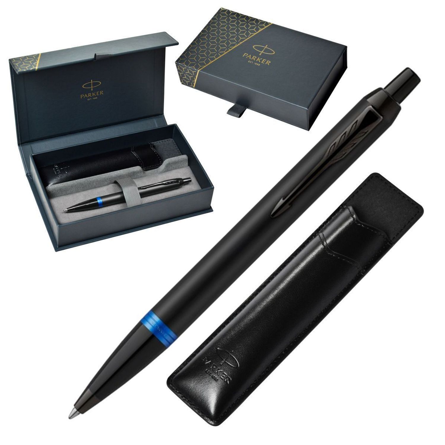 Długopis Parker Jotter S0828100 w matowej czerni z chromowanymi detalami i czarnym etui. Stylowy, trwały i płynnie piszący – idealny na prezent lub do codziennego pisania.1.jpg