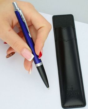długopis Parker granatowy, Parker Jotter S0828430, długopis z etui, elegancki długopis Parker, prezent dla nauczyciela, długopis klik, QuinkFlow Parker, długopis do biura, długopis 3.jpg