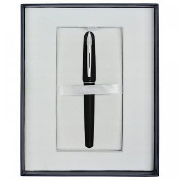 Eleganckie pióro wieczne Waterman Kultur Assortis Black CT w czarnym połysku. Chromowane wykończenia, płynna stalówka i ekskluzywne pudełko prezentowe.1.jpg