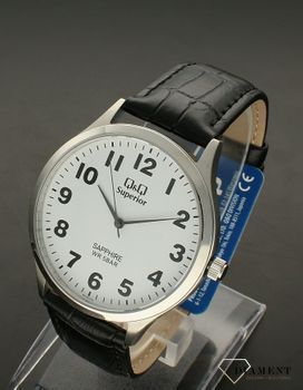Zegarek męski na czarnym pasku QQ S278-314 (5).jpg