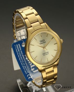 Zegarek damski klasyczny na bransolecie 'Szafirowe złoto' S279-010.Zegarki damskie są dla kobiet biżuterią ale również praktycznym dodatkiem. Wysokiej jakości zegarek damski koloru naturalnego złota to Propozycja od Sklepu  (3).jpg
