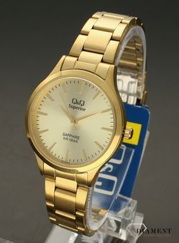 Zegarek damski klasyczny na bransolecie 'Szafirowe złoto' S279-010.Zegarki damskie są dla kobiet biżuterią ale również praktycznym dodatkiem. Wysokiej jakości zegarek damski koloru naturalnego złota to Propozycja od Sklepu  (4).jpg