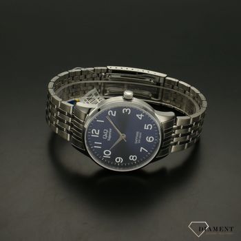 Zegarek męski na bransolecie stalowej z niebieską tarczą i białymi cyframi QQ S280-205 ⌚ Zegarki męski z bransoletą✓ Wymarzony prezent ✓ (3).jpg