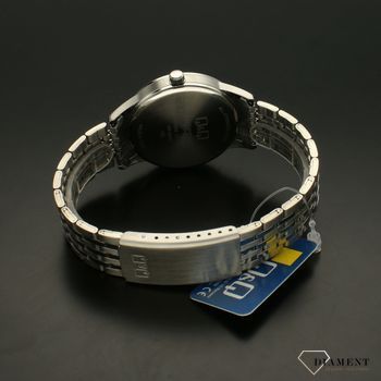 Zegarek męski na bransolecie stalowej z niebieską tarczą i białymi cyframi QQ S280-205 ⌚ Zegarki męski z bransoletą✓ Wymarzony prezent ✓ (4).jpg