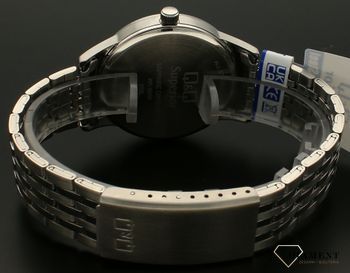 Zegarek męski QQ Szafirowe szkło na bransolecie S280-232. Męski zegarek na bransolecie. Zegarek męski QQ z szafirowym szkłem. Zegarek męski z granatową tarczą. Męski zegarek na bransolecie idealny na prezent (2).jpg