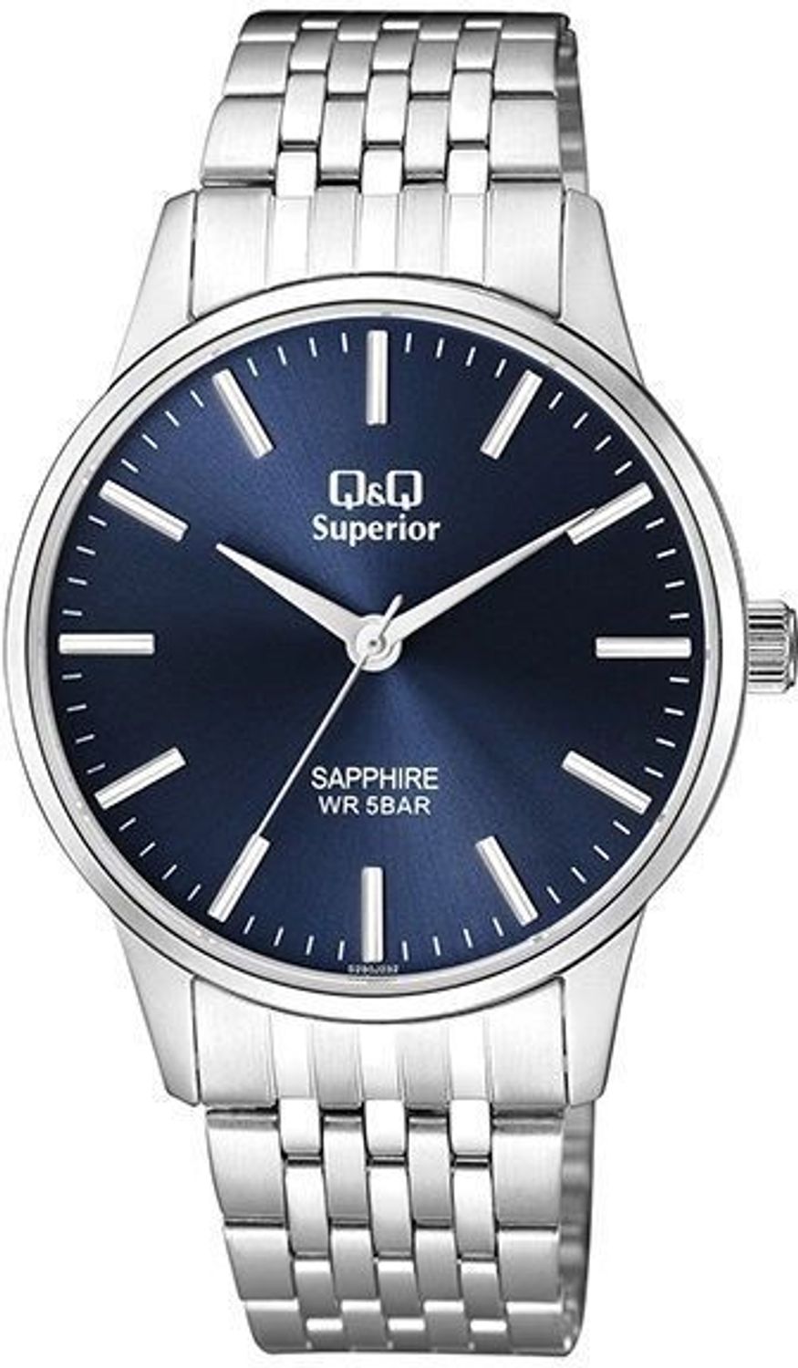 Zegarek męski QQ Szafirowe szkło na bransolecie S280-232.jpg