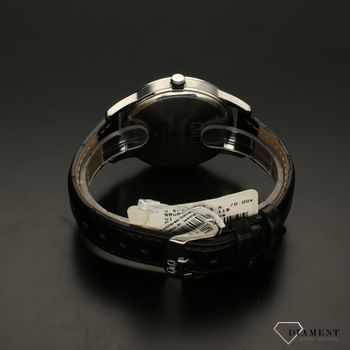 Elegancki zegarek męski na czarnym pasku skórzanym  z niebieską tarczą QQ S280-322 ⌚ Zegarki męski na pasku✓ Wymarzony prezent (4).jpg