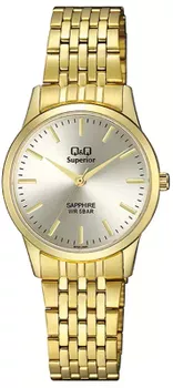 Zegarek damski na złotej bransolecie z czytelną tarczą S281-001⌚.webp