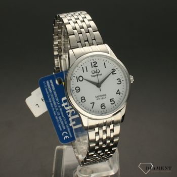 Zegarek damski na bransolecie stalowej z czytelną tarczą i cyframi QQ S281-214 ⌚ Zegarki damskie z bransoletą (1).jpg
