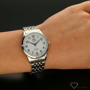 Zegarek damski na bransolecie stalowej z czytelną tarczą i cyframi QQ S281-214 ⌚ Zegarki damskie z bransoletą (5).jpg