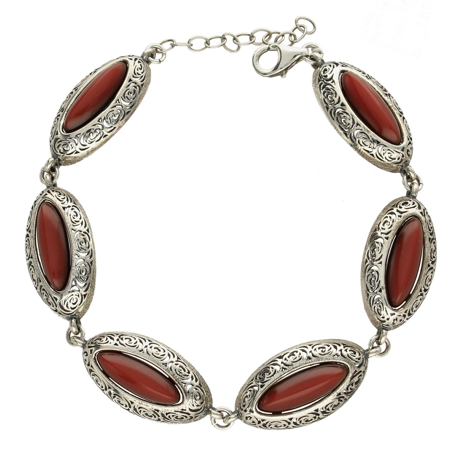 Bransoletka srebrna damska ' Antyczny koral' S2B000000-184.jpg