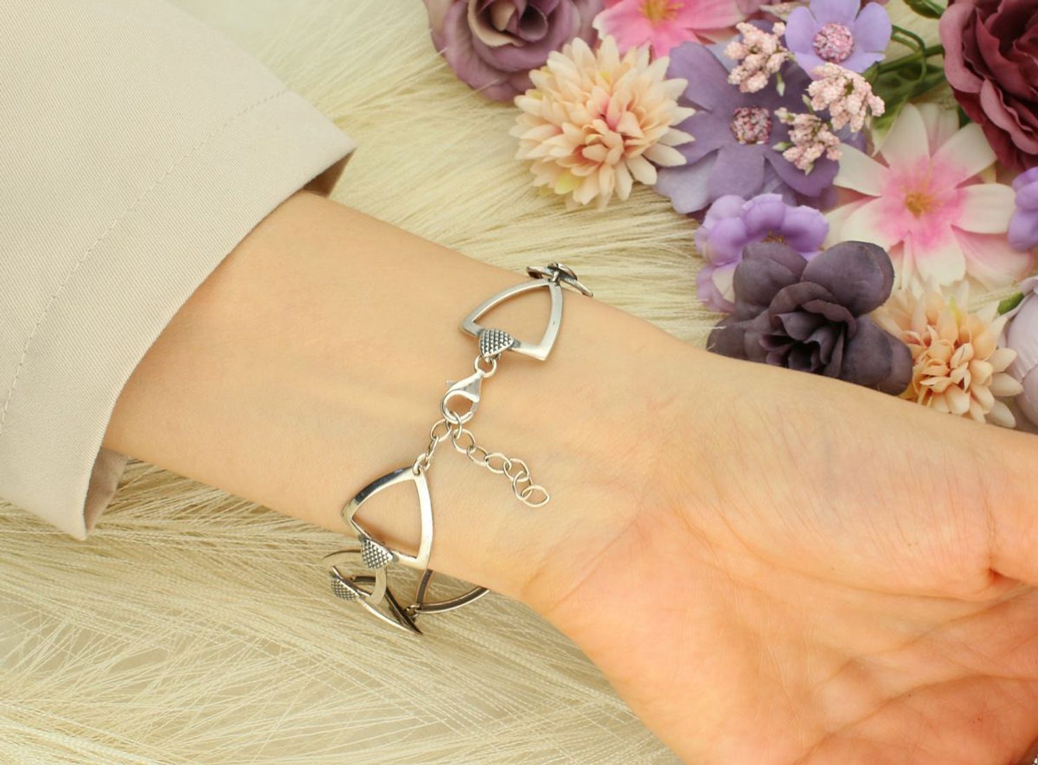 Bransoletka damska srebrna próba 925, geometryczna S2B000000-216 Nowoczesna bransoletka damska wykonana z wysokiej jakości srebra próby 925, model geometryczna 1.jpg