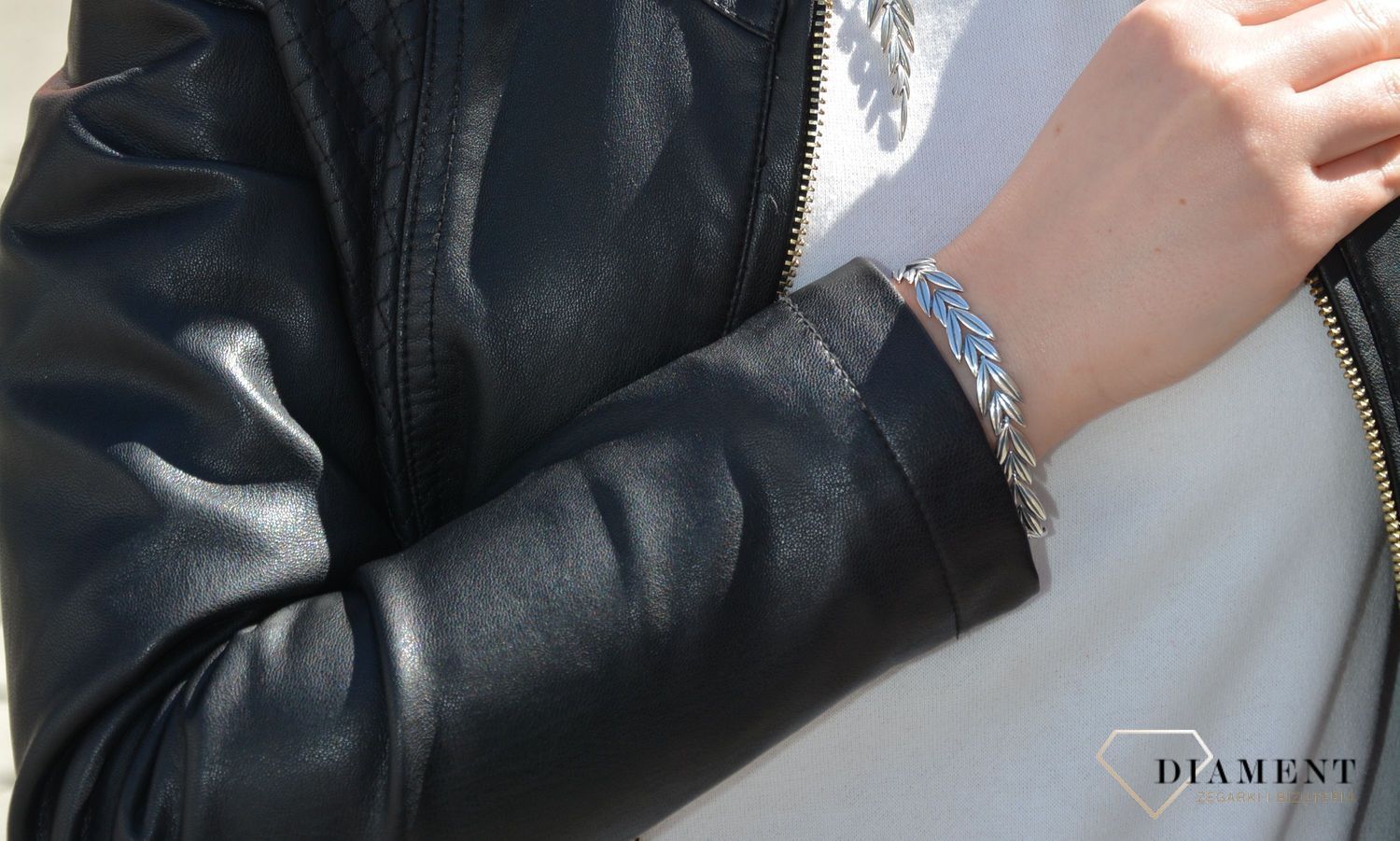 Bransoletka srebrna liście ✓Srebrne Bransoletki Damskie w Sklepie z Biżuterią zegarki-diament.pl✓Piękne i Eleganckie Bransoletki dla Kobiet✓Prawdziwe Srebro✓Darmowa wysyłka✓.jpg