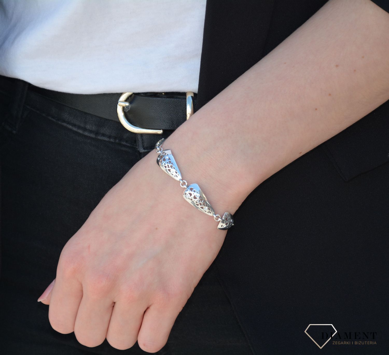 Bransoletka srebrna trójkąty✓Srebrne Bransoletki Damskie w Sklepie z Biżuterią zegarki-diament.pl✓Piękne i Eleganckie Bransoletki dla Kobiet✓Prawdziwe Srebro✓Darmowa wysyłka✓.jpg