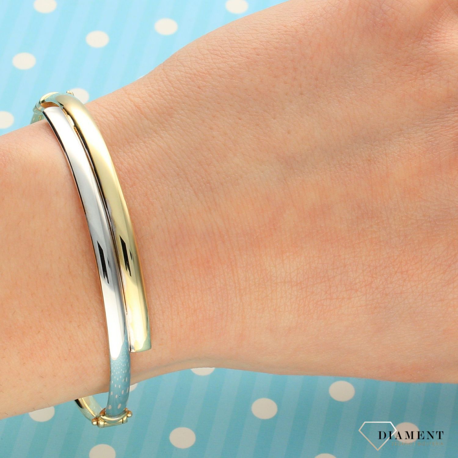 Bransoletka próby 585 z żółtego złota to świetny dodatek pasujący do wielu stylizacji. Piękna oraz efektowna bransoletka złota. Prezent dla mamy. Piękny prezent.  (1).jpg