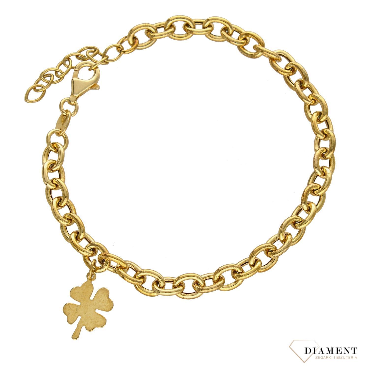 Srebrna bransoletka pancerka z koniczynką S2B000000-608.jpg