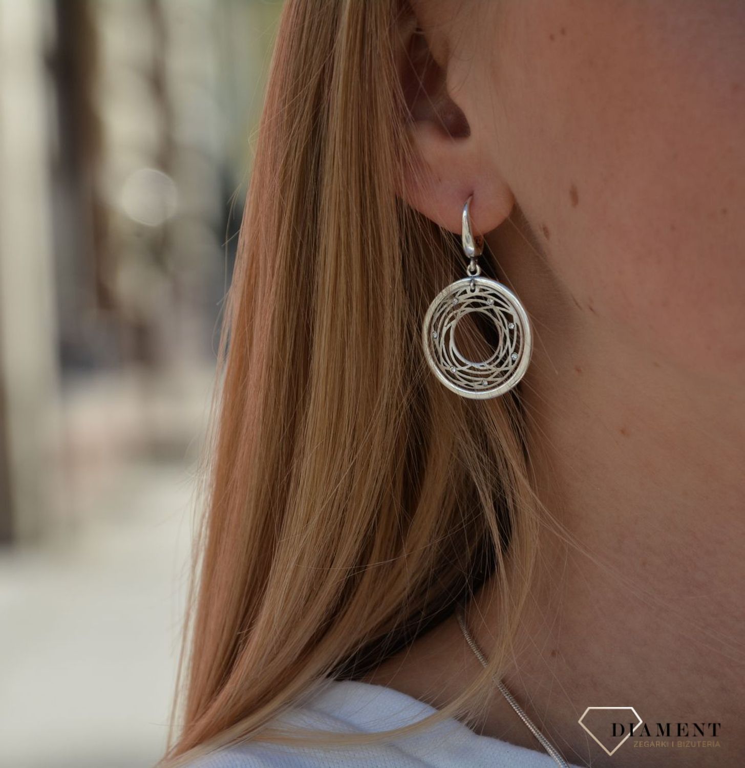 Kolczyki srebrne damskie   ✓Kolczyki koła ✓ Srebrne kolczyki w sklepie zegarki-diament.pl✓ Autoryzowany sklep✓ Gwarancja najniższej ceny.jpg