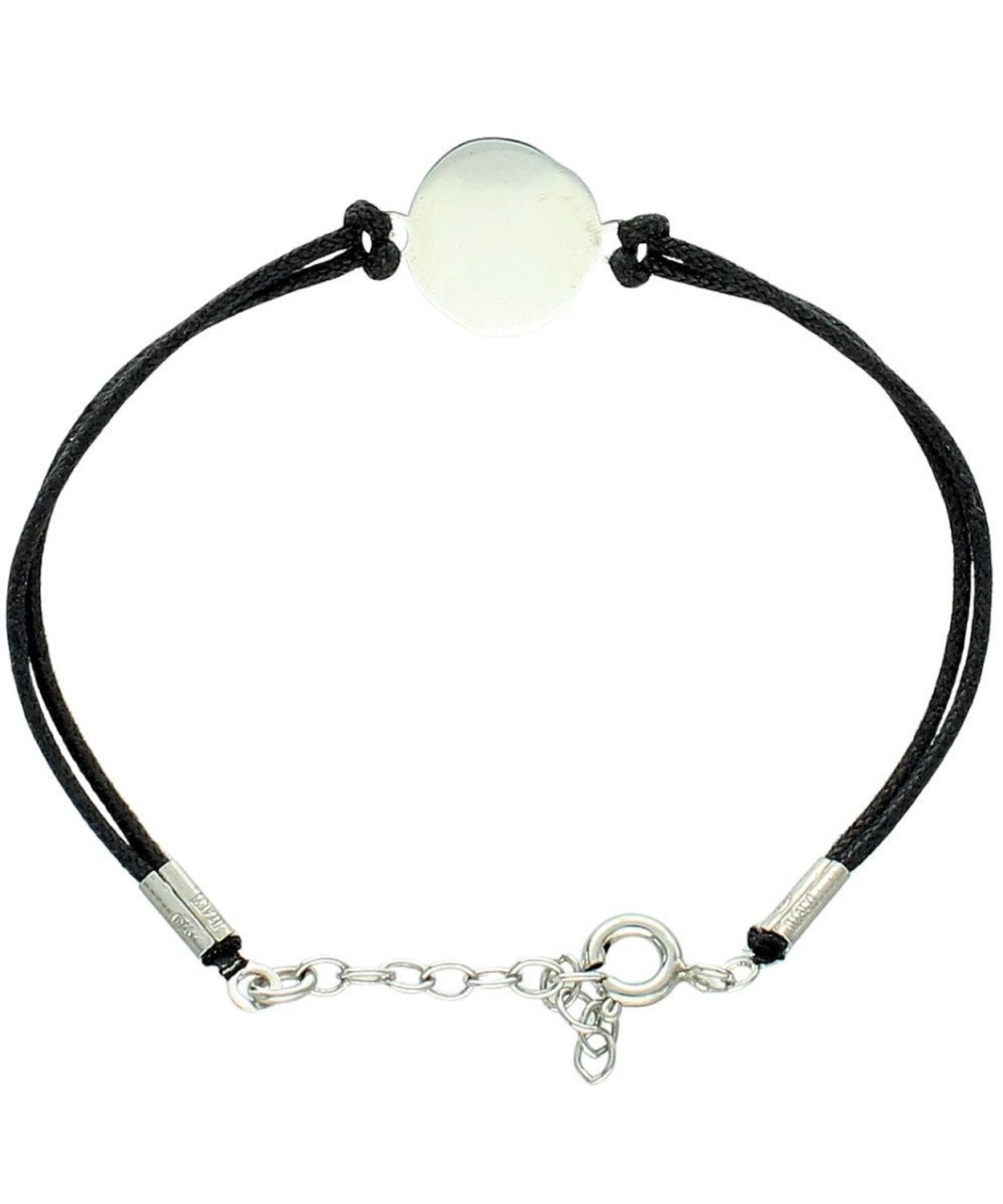 Bransoletka damska ze srebrną zawieszką 925 na czarnym sznurku – minimalistyczna elegancja (1).jpg