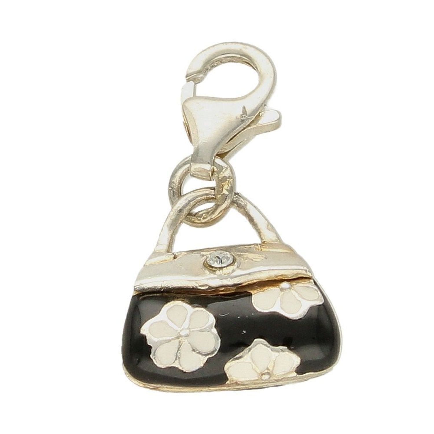 Srebrna zawieszka charms czarna torebka S2CH000000-589. Charms srebrny. Zawieszka do bransoletki. Zawieszka srebrna torebka. Zawieszka charms do bransoletki. Torebka czarna charms. Charms zawieszka idealna na prezent..jpg