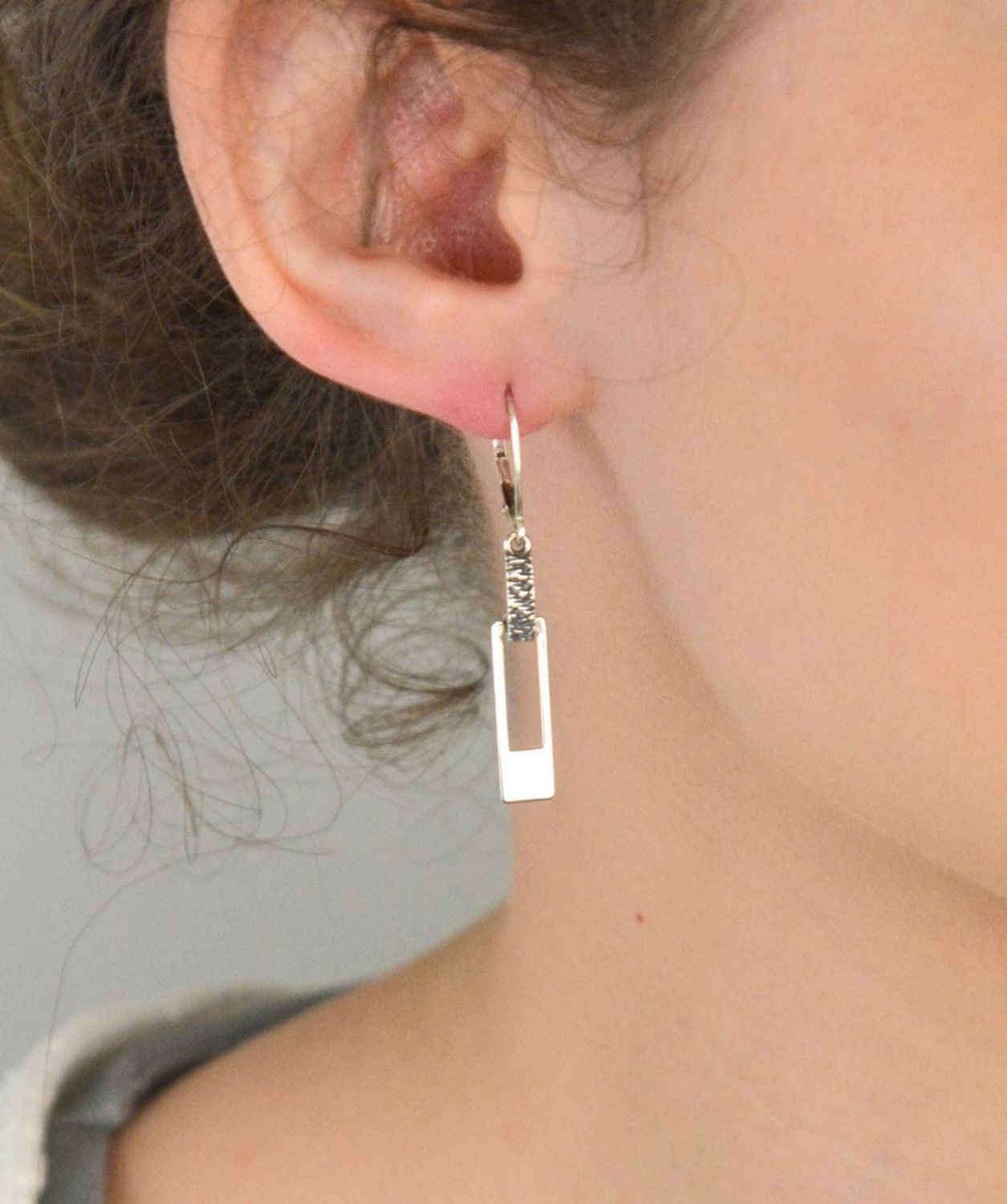 Srebrne kolczyki długie prostokątne próba 925, S2K000000-035 ✓ Kolczyki srebrne ✓ Biżuteria srebrna ✓ Biżuteria dla kobiet ✓ Biżuteria na prezent ✓ Kurier 24h ✓ 1.jpg