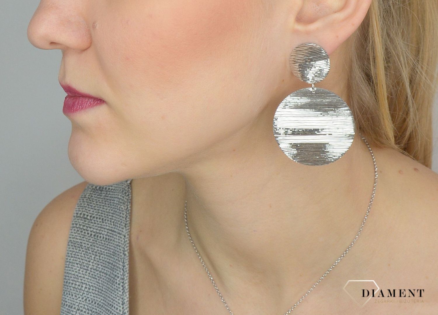 Srebrne wiszące kolczyki 925 podwójne grawerowane koła S2K000000-050.jpg