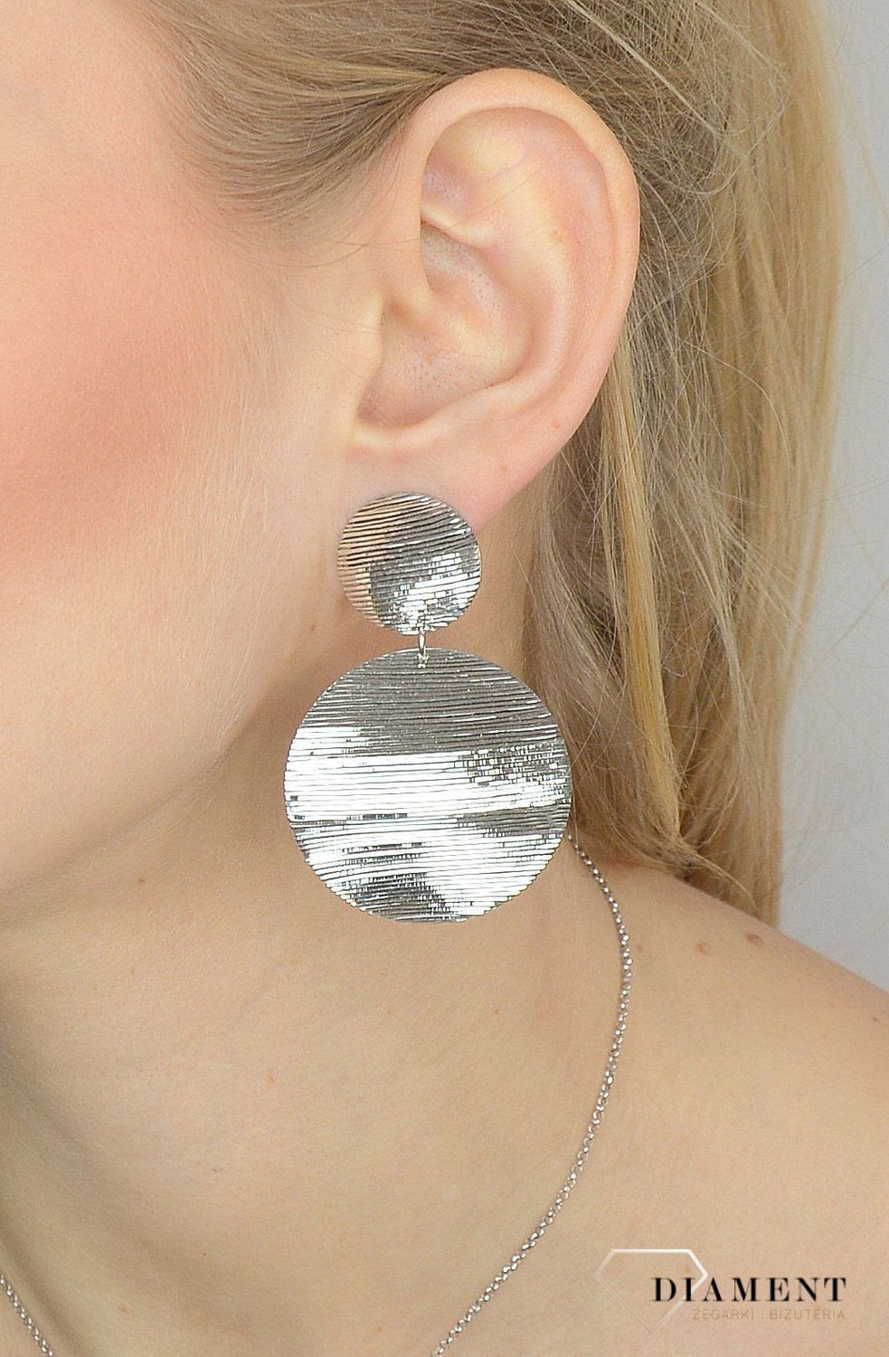 Srebrne wiszące kolczyki 925 podwójne grawerowane koła S2K000000-050.jpg