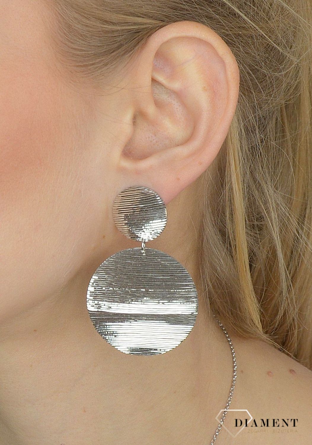 Srebrne wiszące kolczyki 925 podwójne grawerowane koła S2K000000-050.jpg