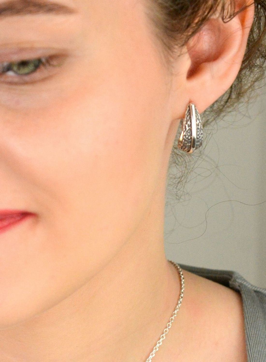 Kolczyki srebrne grawerowana powierzchnia Silit S2K000000-111 próba 925 ✓Srebrne Kolczyki Damskie w Sklepie z Biżuterią zegarki-diament.pl ✓1.jpg