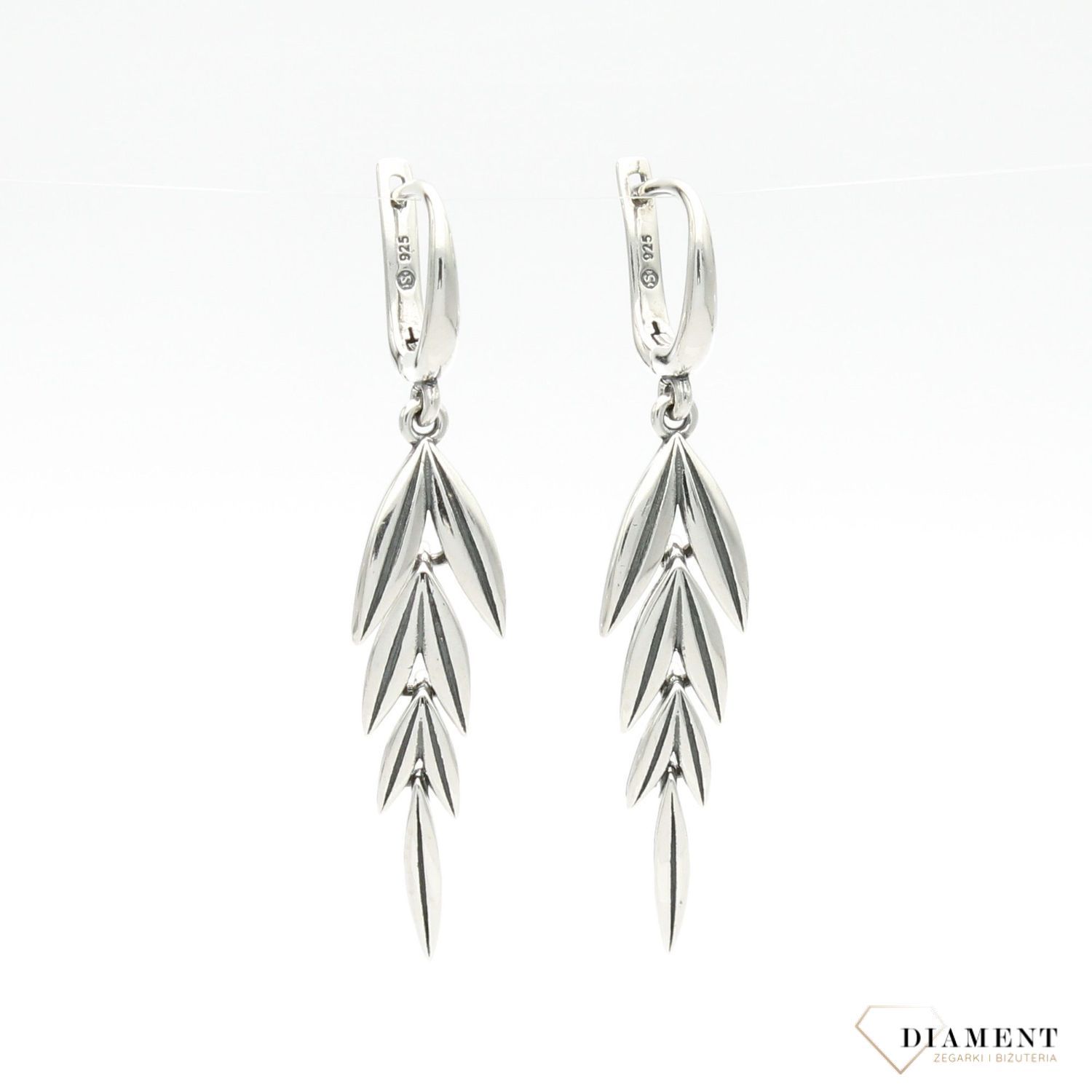 Kolczyki srebrne liście✓ Biżuteria srebrna✓ Kolczyki srebrne Damskie w Sklepie z Biżuterią zegarki-diament.pl✓Piękne i Eleganckie Kolczyki dla Kobiet.jpg