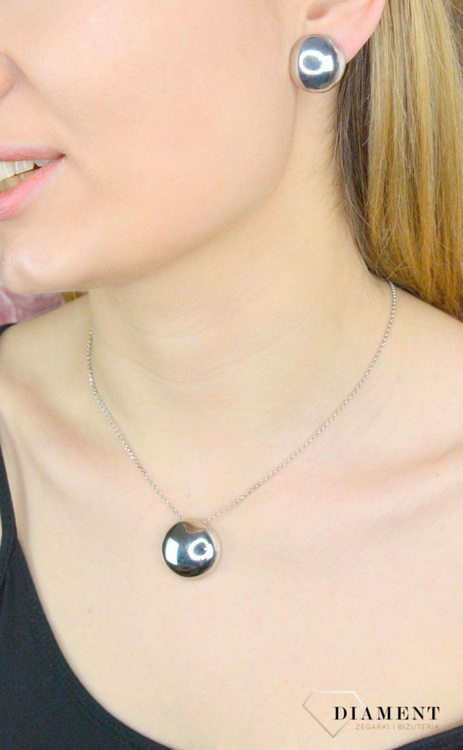 Kolczyki damskie  Gładkie półkule  S2K000000-259.jpg