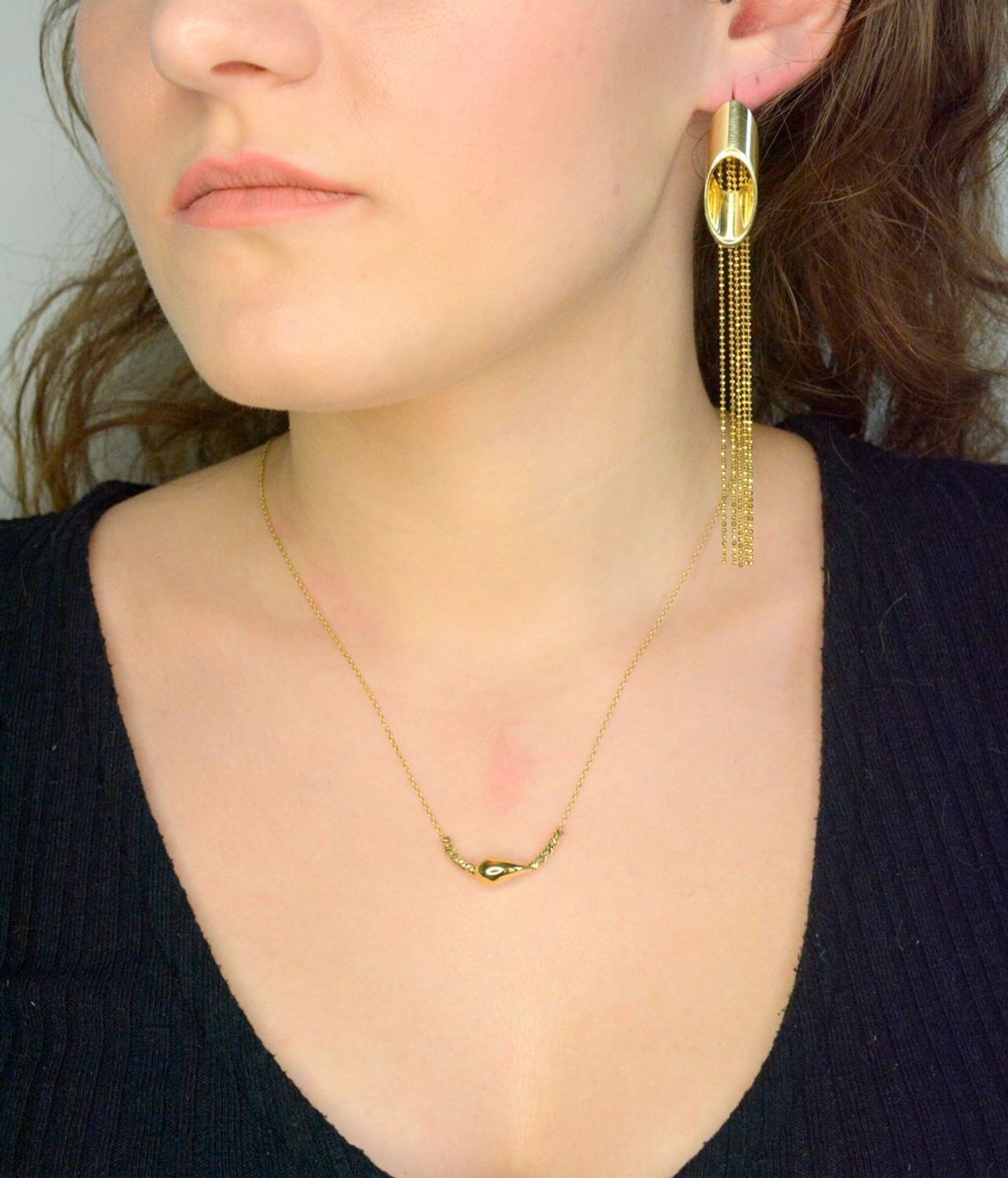 Srebrne kolczyki damskie 925 pozłacane z łańcuszkami S2K000000-271. Srebrne kolczyki damskie. Kolczyki srebrne pozłacane. Kolczyki srebrne na prezent..jpg