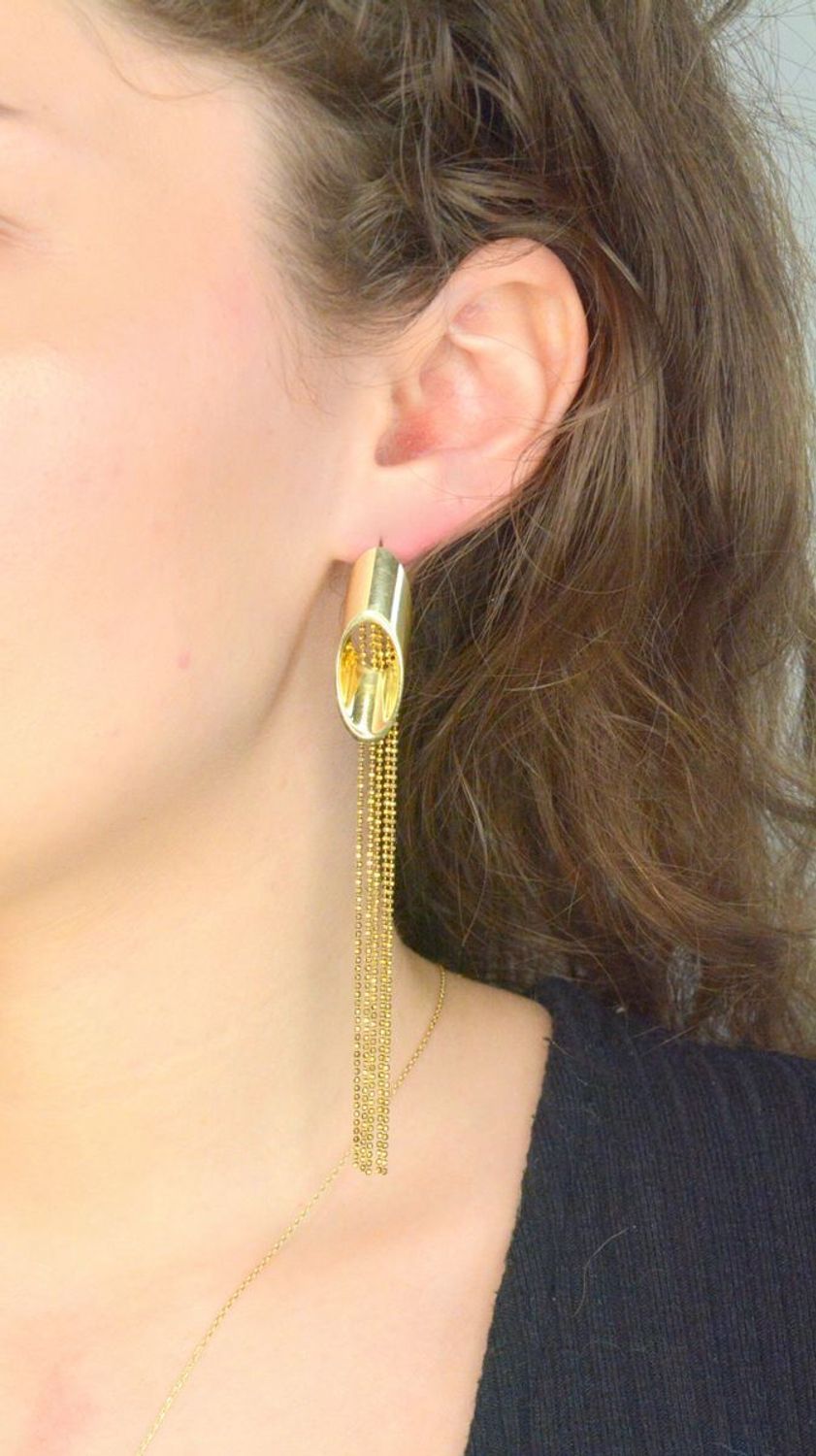 Srebrne kolczyki damskie 925 pozłacane z łańcuszkami S2K000000-271. Srebrne kolczyki damskie. Kolczyki srebrne pozłacane. Kolczyki srebrne na prezent..jpg