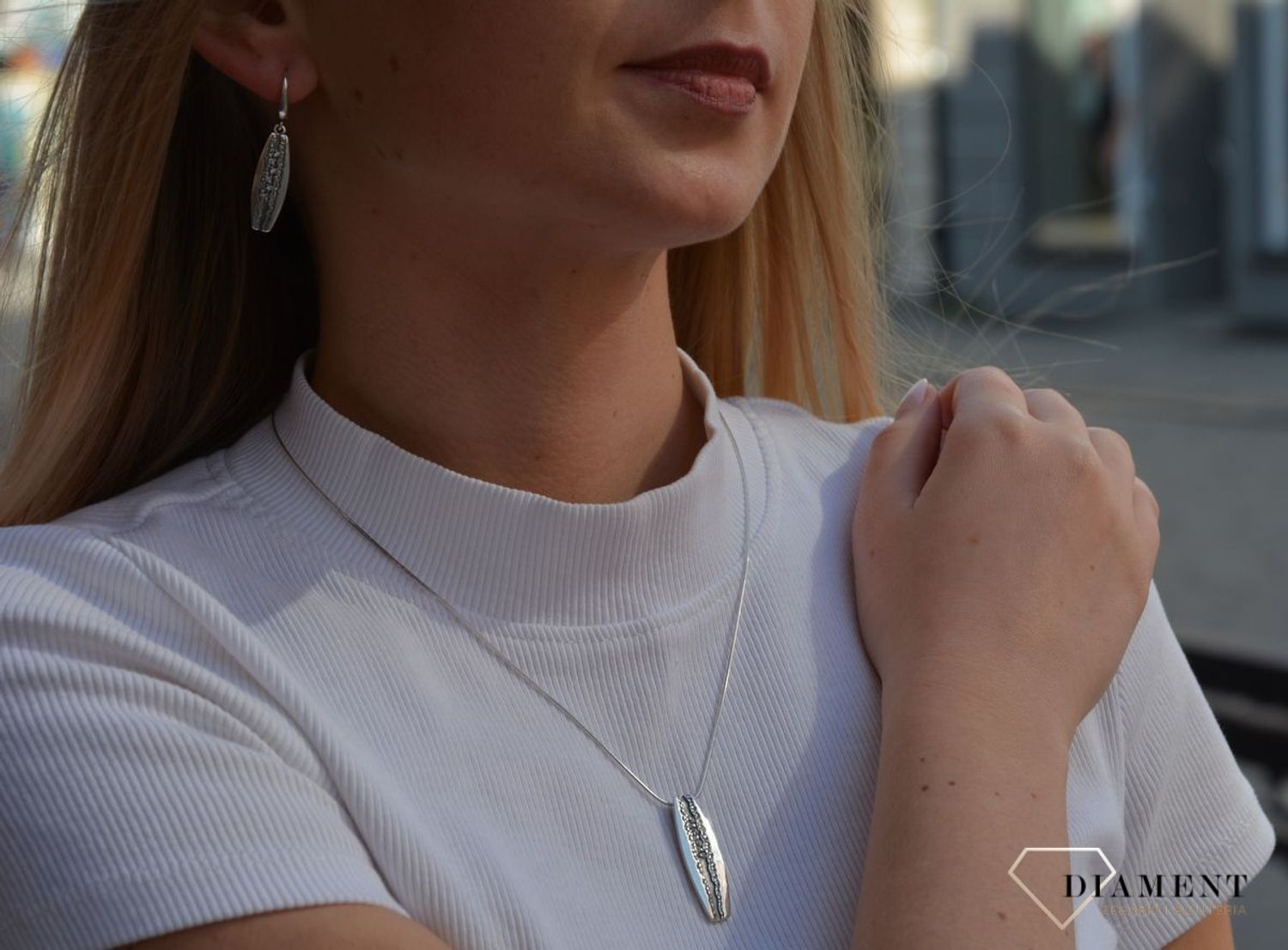 Kolczyki srebrne damskie   ✓Kolczyki podłużne  ✓ Srebrne kolczyki w sklepie zegarki-diament.pl✓ Autoryzowany sklep✓ Gwarancja najniższej ceny.jpg