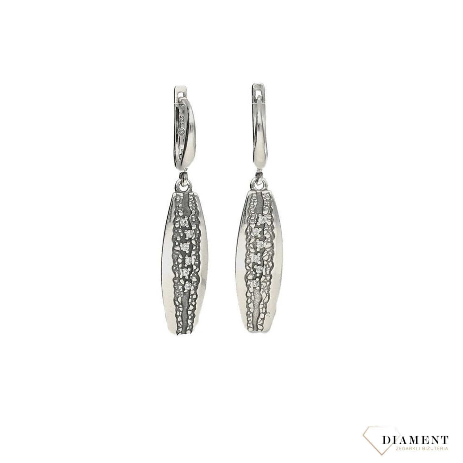 Kolczyki srebrne damskie   ✓Kolczyki podłużne  ✓ Srebrne kolczyki w sklepie zegarki-diament.pl✓ Autoryzowany sklep✓ Gwarancja najniższej ceny.jpg