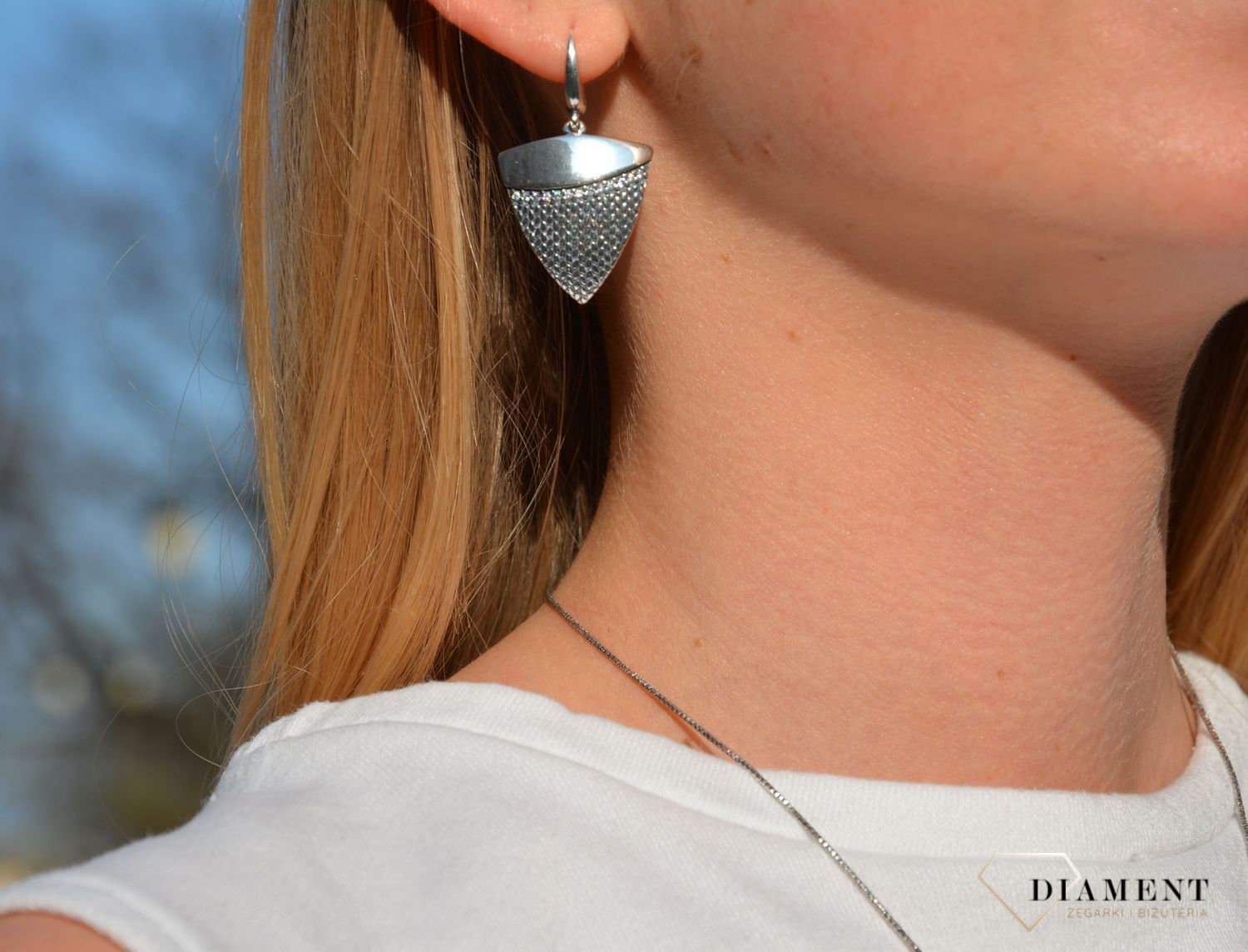 Kolczyki srebrne damska   ✓Kolczyki kamień ✓ Srebrne zawieszki w sklepie zegarki-diament.pl✓ Autoryzowany sklep✓ Gwarancja najniższej ceny...jpg