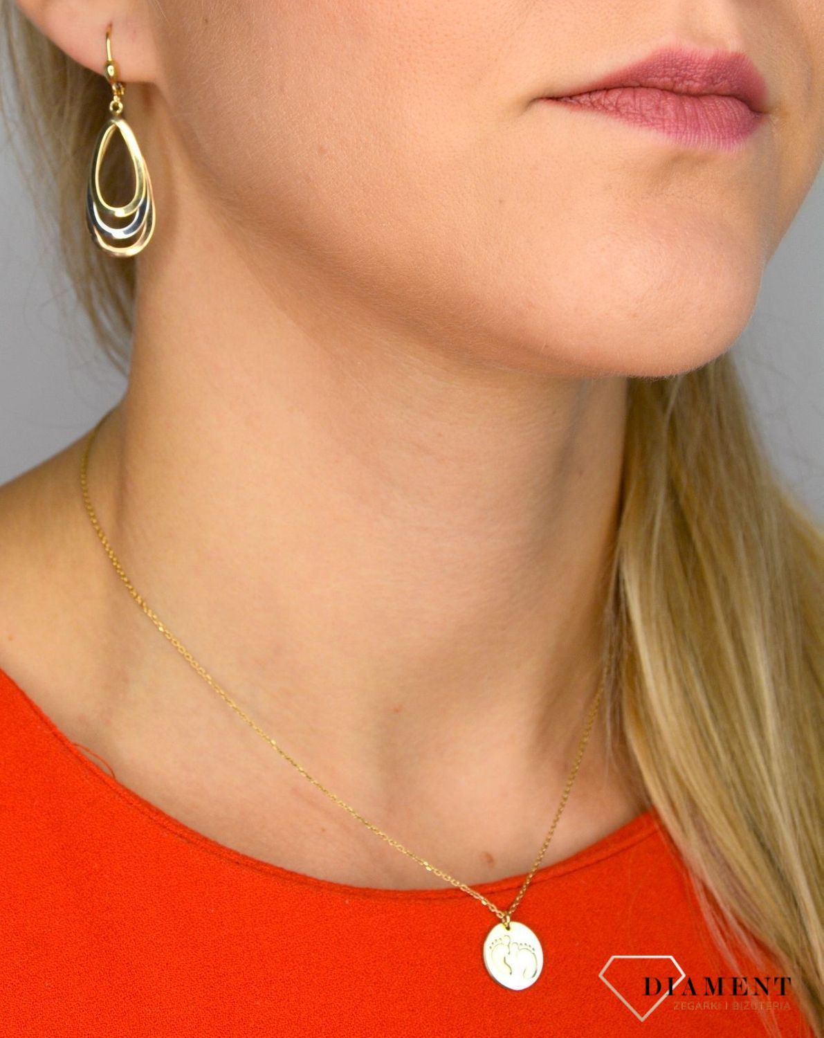 Złote kolczyki 585 wiszące łezki w trzech kolorach złota S2K000000-386.jpg