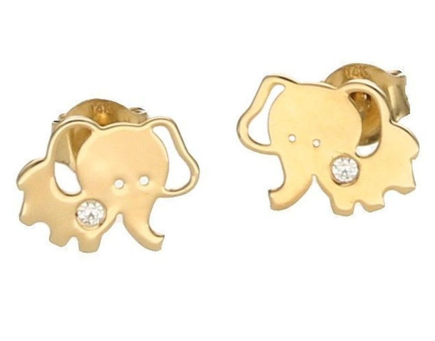 kolczyki-zlote-slonik-z-cyrkonia-Kolczyki złote dla dziewczynki słonie z podniesioną trąbą z cyrkonią S2K000000-401 ✓ Małe kolczyki.jpg